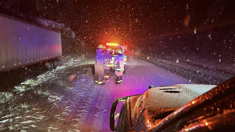 Slick road conditions lead to separate tractor-trailer crashes on I-75 in Campbell County
