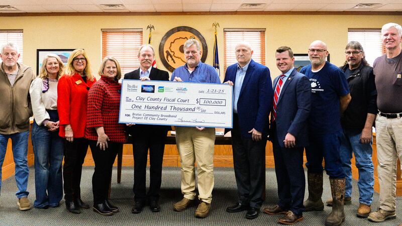 The Clay County Fiscal Court receives $100,000 from The Center for Rural Development for a...