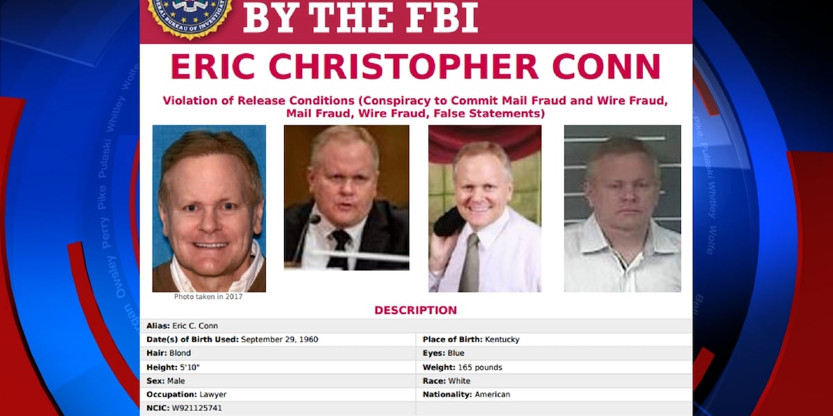 Eric Conn FBI releases Eric Conn wanted poster