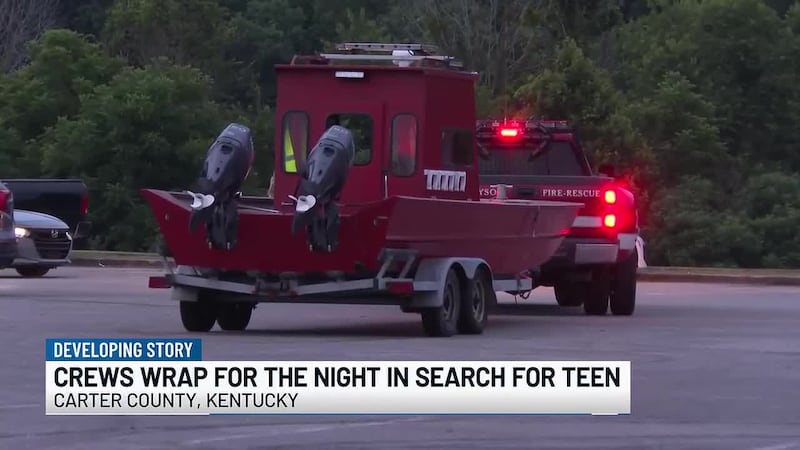 Crews suspended the search for a missing teen on Thursday night due to darkness, but it will...