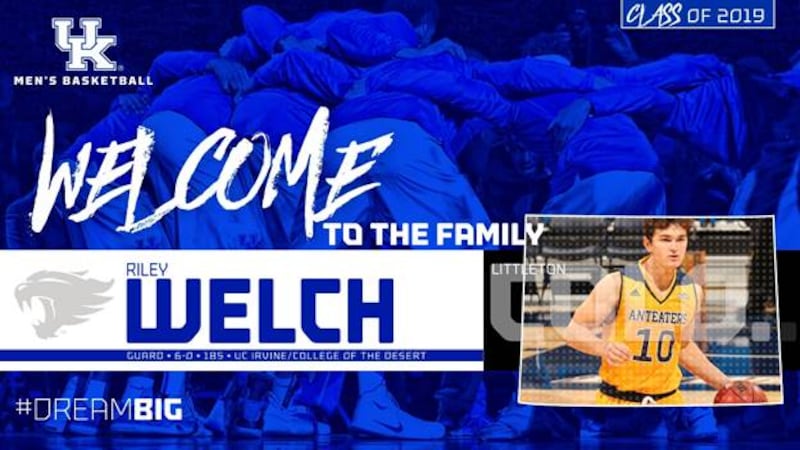 Kentucky adds Riley Welch to 2019 20 roster as walk on