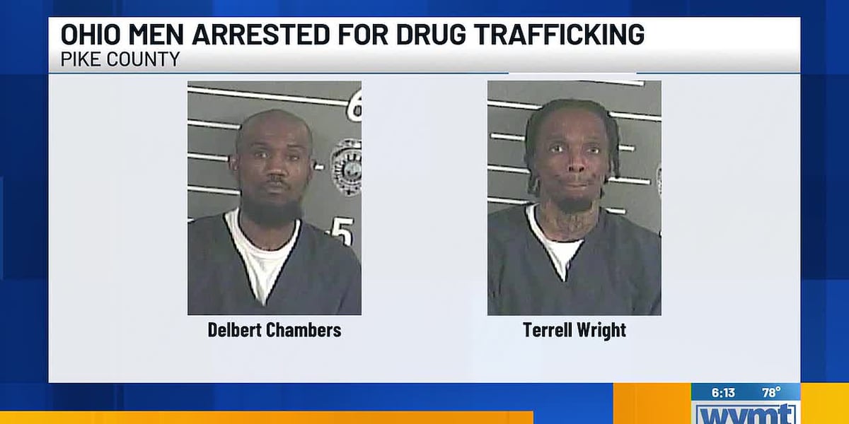Two Ohio Men arrested in Pike Co. after traffic stop reveals fentanyl, meth