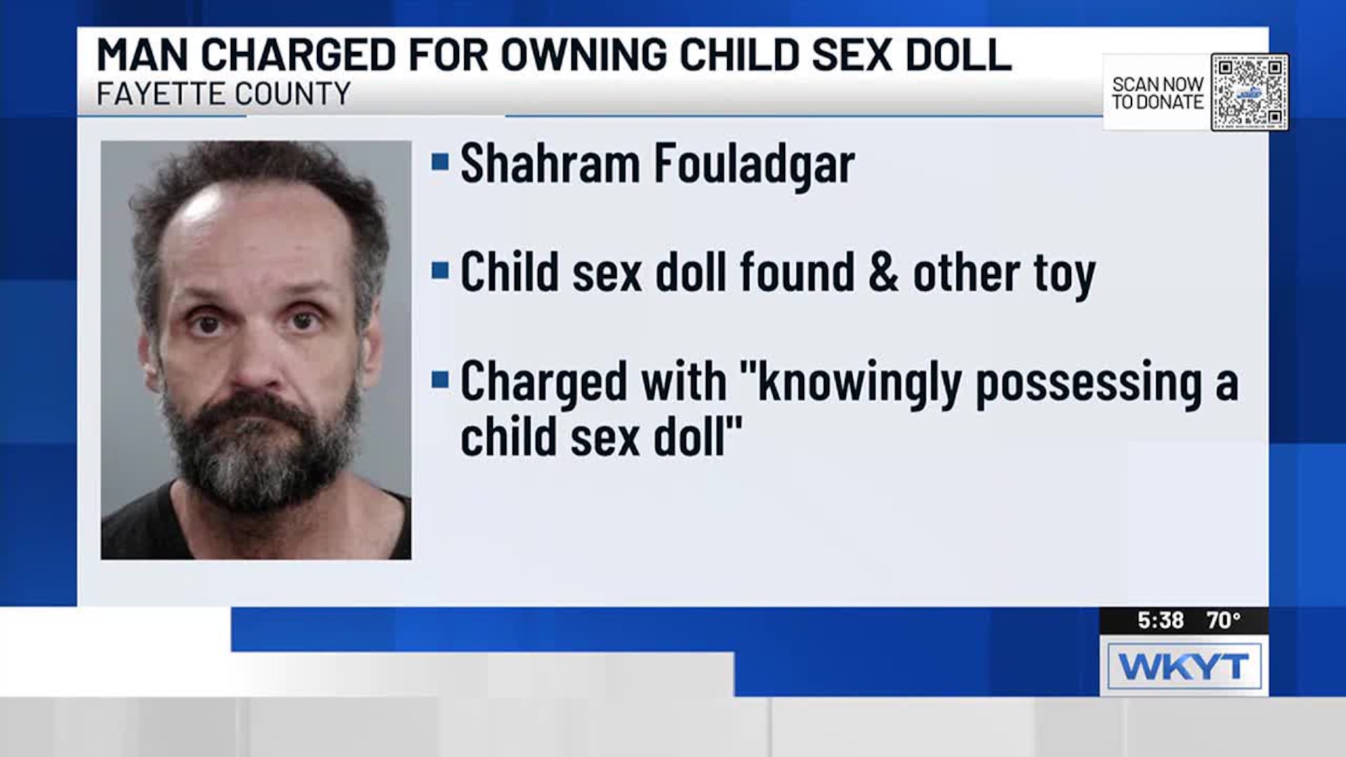 Lexington man charged with possessing a child sex doll Lexington man charged with possessing a child sex doll
