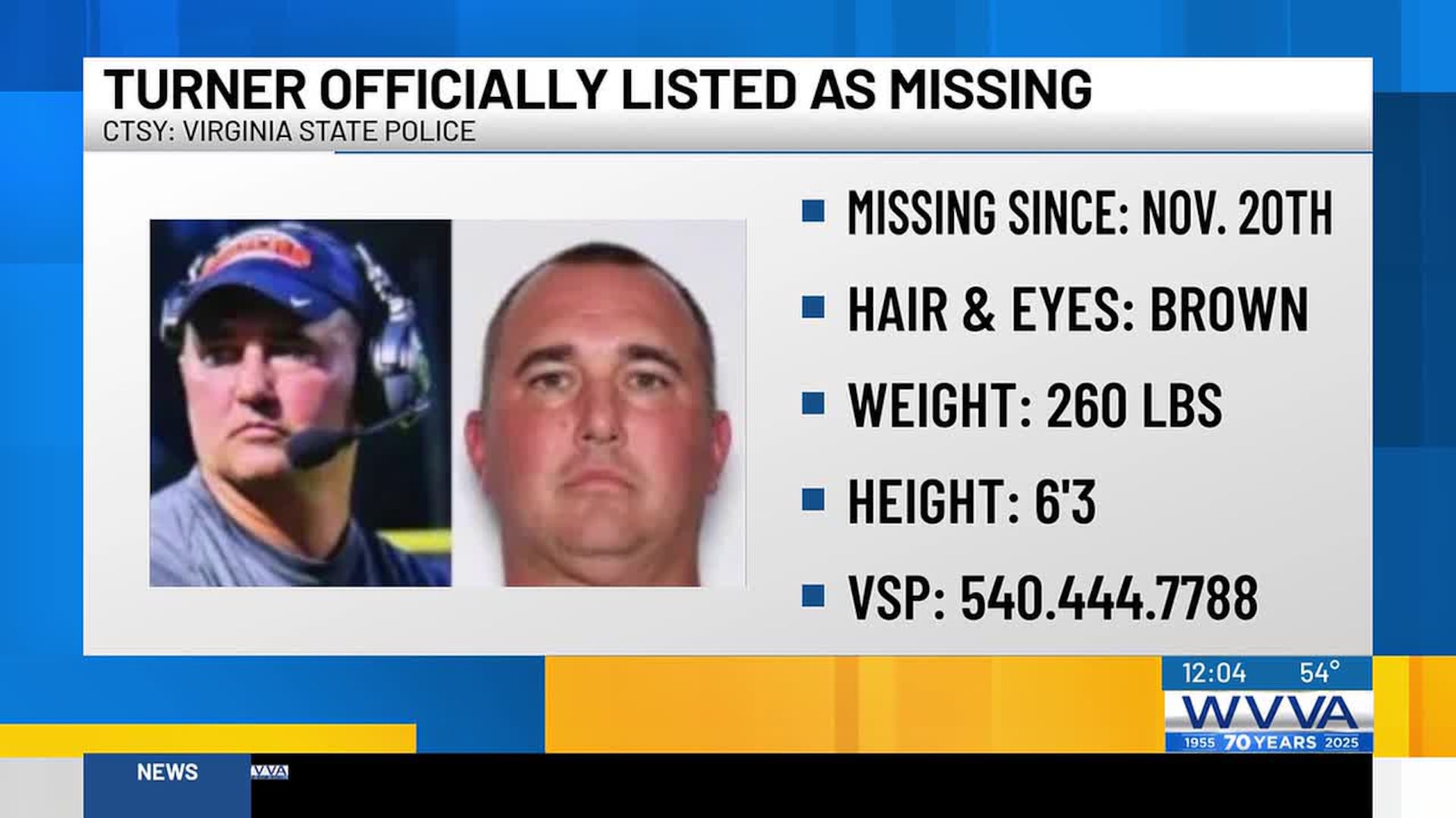 Coach Travis Turner officially listed as missing