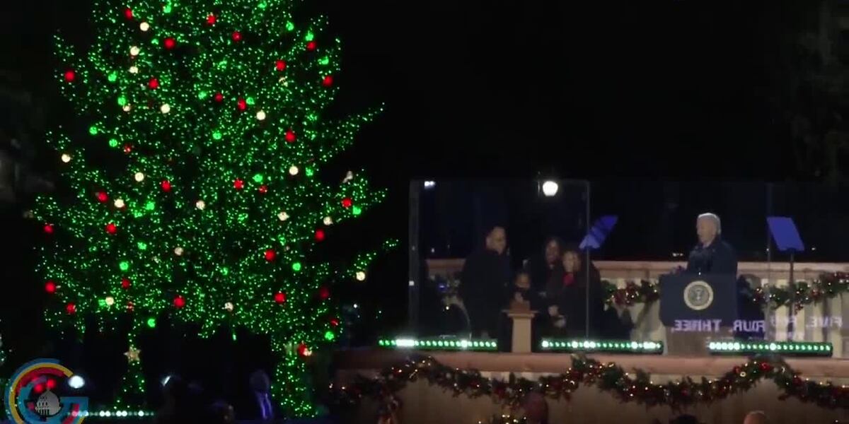 President Biden Lights Up 2025 National Christmas Tree